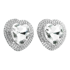 Giant Heart Stud Earrings