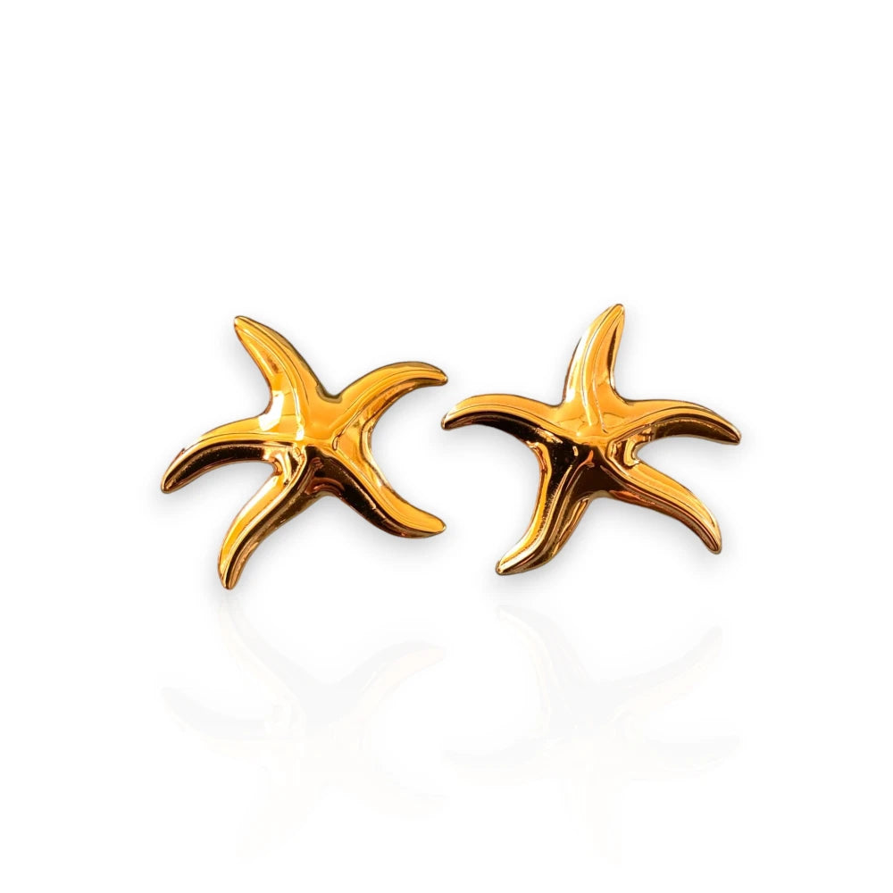 Starfish Stud Earrings Stainless Steel