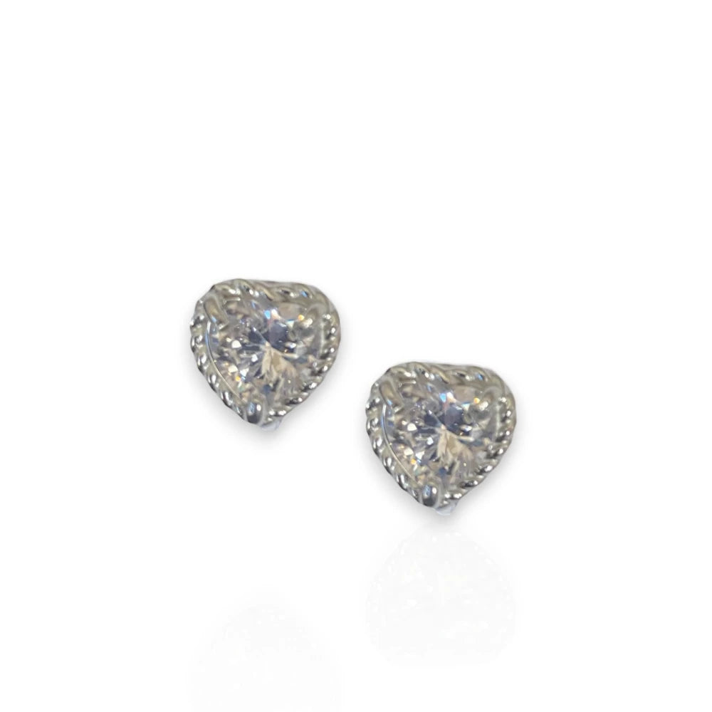 Tiny Crystals Stud Earrings Stainless Steel