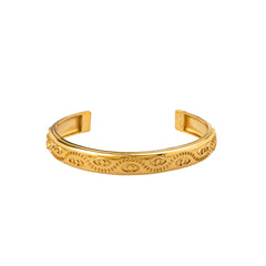 Adelita rod bracelet steel gold plated