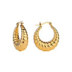 Moana Earrings Hoops- Stainless Steel Gold