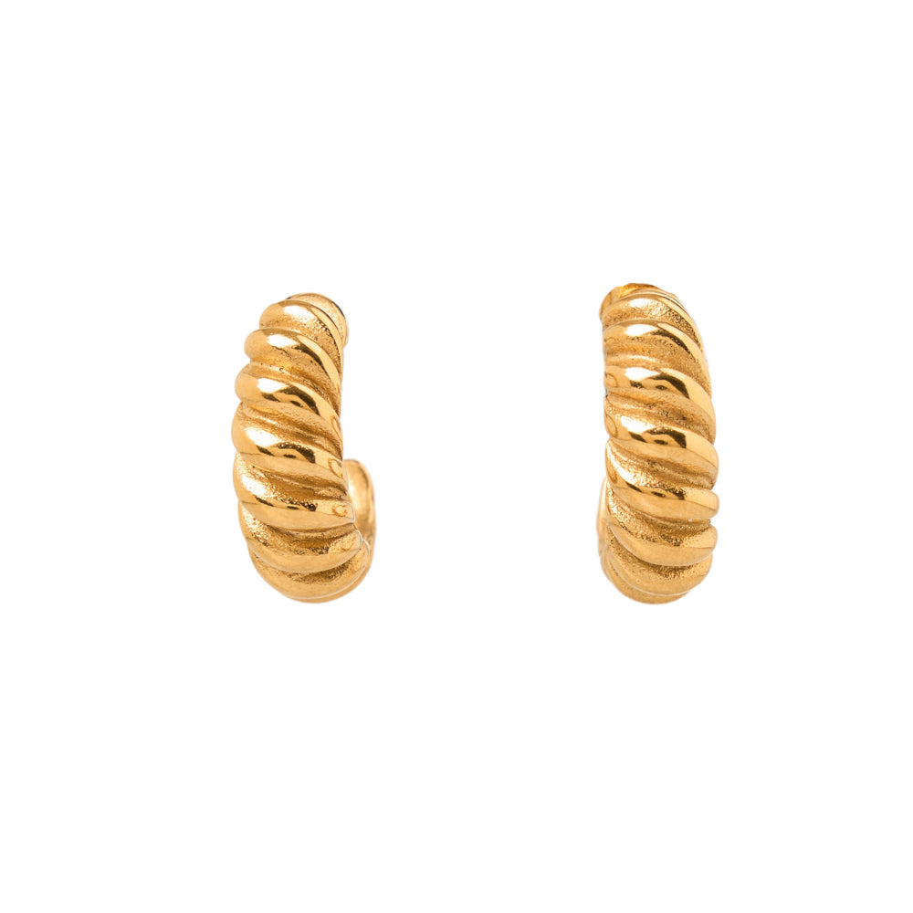 Laurel Earrings stainless steel-gold