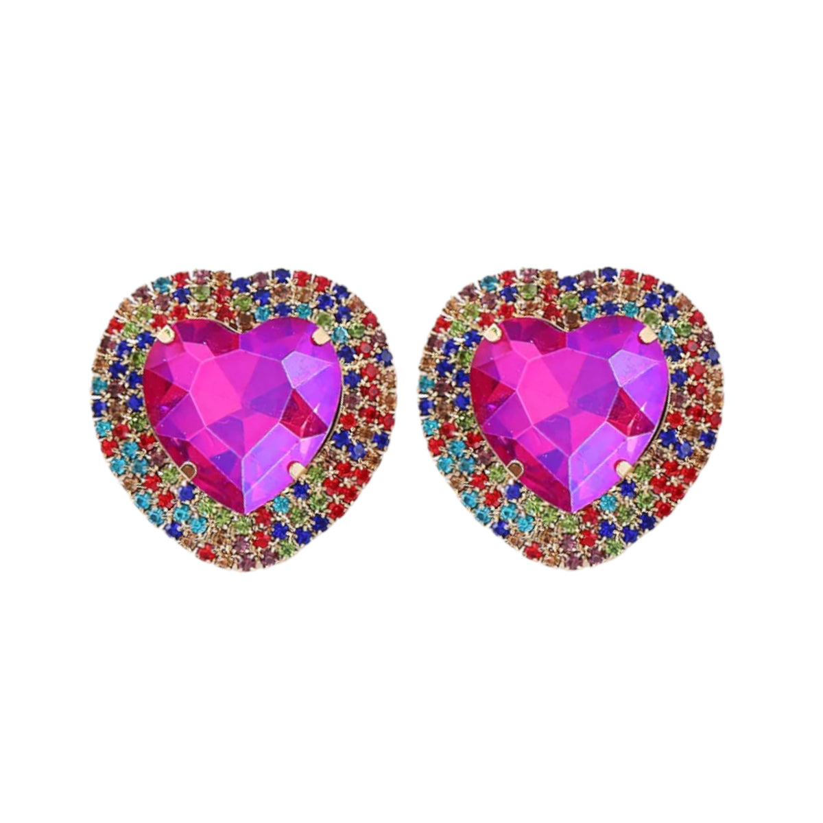 Giant Heart Stud Earrings