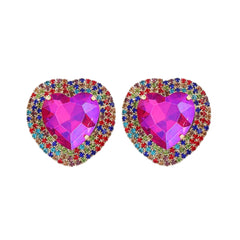 Giant Heart Stud Earrings