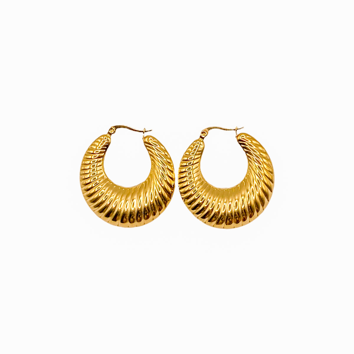 Camila Earrings Hoops- Metal- Gold