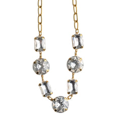 Sylvio Necklace Stainless Steel Crystals