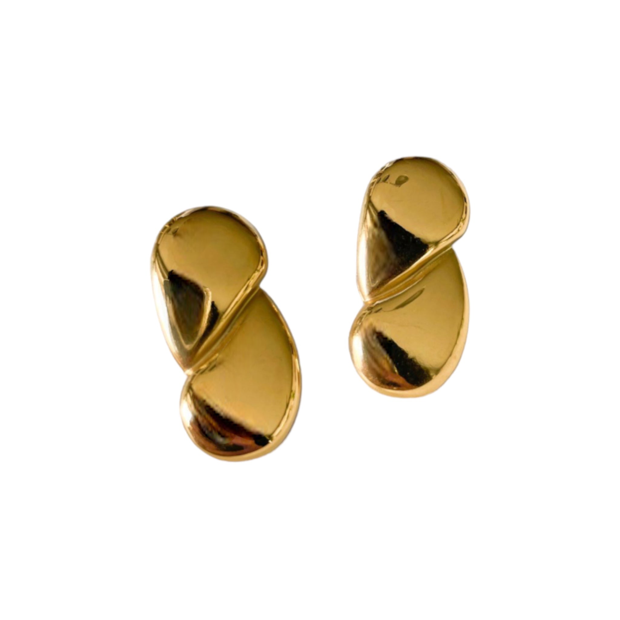 Stud Earrings Twins Drops Stainless Steel