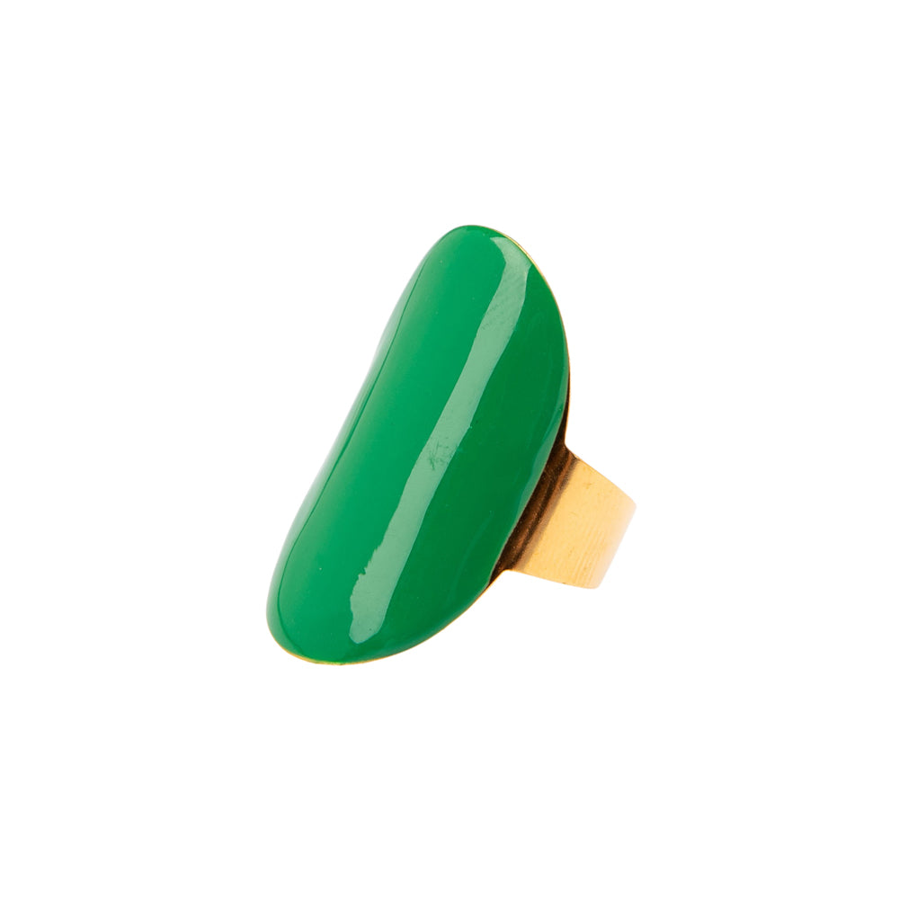 Ovale Ring stainless steel - enamel - colours