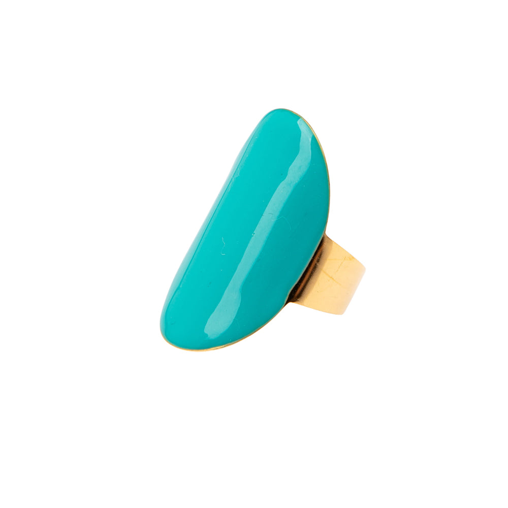 Ovale Ring stainless steel - enamel - colours