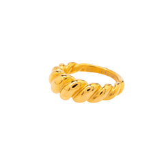 Cornetto Ring stainless steel - gold