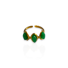 Ivi Stainless Steel Ring - Green