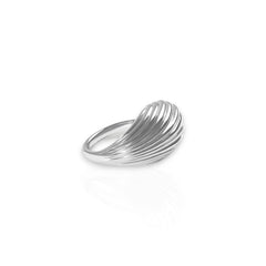 Stripe Stainless Steel Ring Silver